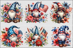 Patriotic Gnome Clipart Bundle - CraftNest - Digital Crafting and Art