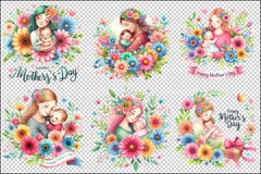 Mothers Day Mama and Baby Clipart Bundle - CraftNest - Digital Crafting and Art