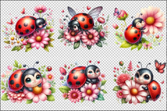 Cute Ladybug Clipart Bundle 4 - CraftNest - Digital Crafting and Art