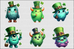 St. Patrick's Day Monsters Clipart Bundle - CraftNest - Digital Crafting and Art