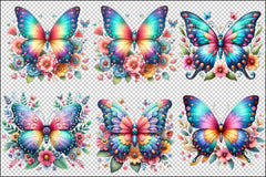 Cute Butterflies Clipart Bundle 1 - CraftNest - Digital Crafting and Art