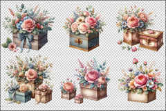 Flower Boxes Clipart Bundle - CraftNest - Digital Crafting and Art