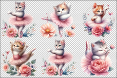 Ballet Kitten Clipart Bundle - CraftNest - Digital Crafting and Art