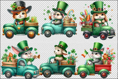 St. Patrick's Day Animal Truck Clipart Bundle - CraftNest - Digital Crafting and Art