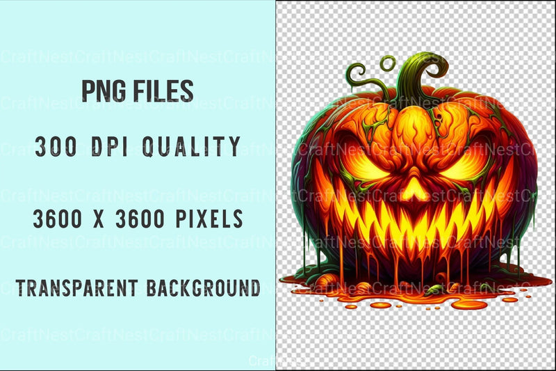 Horror Pumpkin Clipart Bundle 77 - CraftNest - Digital Crafting and Art