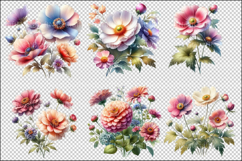Garden Flowers Clipart Bundle 8 - CraftNest - Digital Crafting and Art