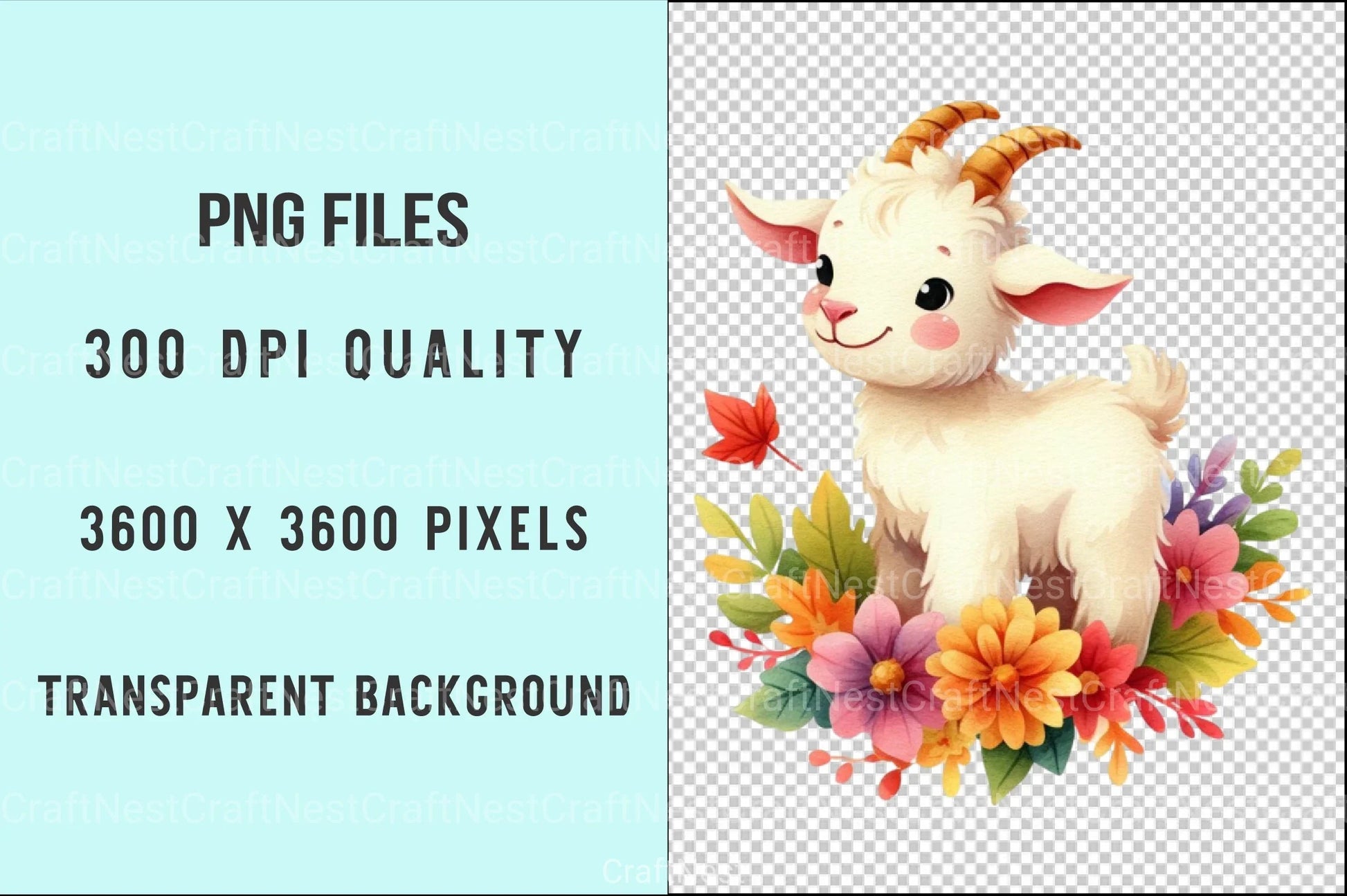 Fall Goat Clipart Bundle 4 - CraftNest - Digital Crafting and Art