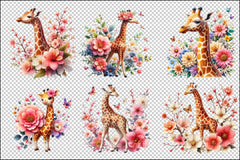 Cute Giraffe Clipart Bundle 11 - CraftNest - Digital Crafting and Art