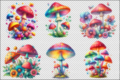 Magic Mushrooms Graphics Clipart Bundle - CraftNest - Digital Crafting and Art