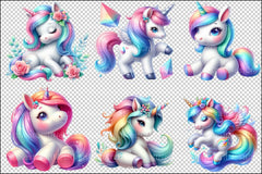 Cute Unicorns Clipart Bundle 88 - CraftNest - Digital Crafting and Art