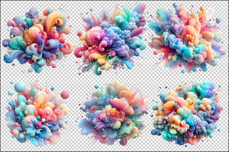 Colorful Splash Clipart Bundle - CraftNest - Digital Crafting and Art