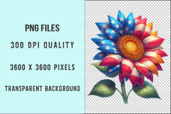 Sunflower 4th of July Clipart Bundle 3 - CraftNest - Digital Crafting and Art