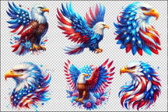 4th of July American Eagle Clipart Bundle - CraftNest - Digital Crafting and Art