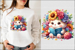 Animal Reading Book Clipart Bundle - CraftNest - Digital Crafting and Art