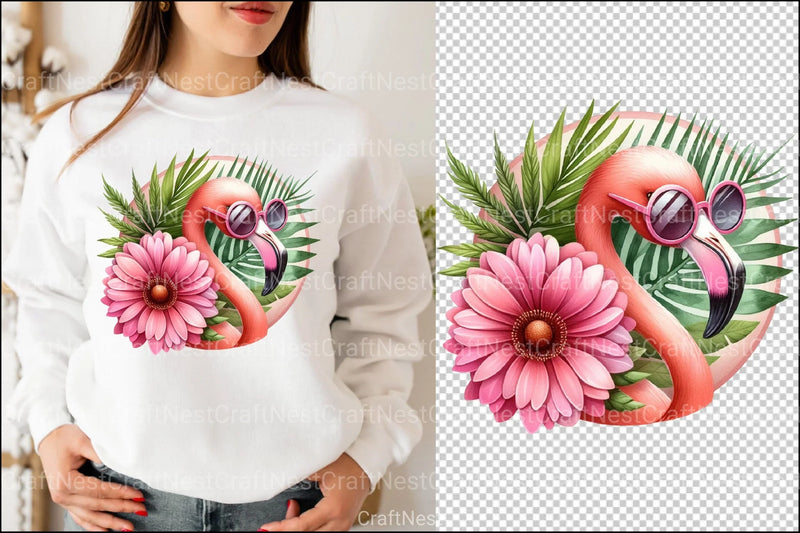 Flamingo Sunglasses Clipart Bundle - CraftNest - Digital Crafting and Art