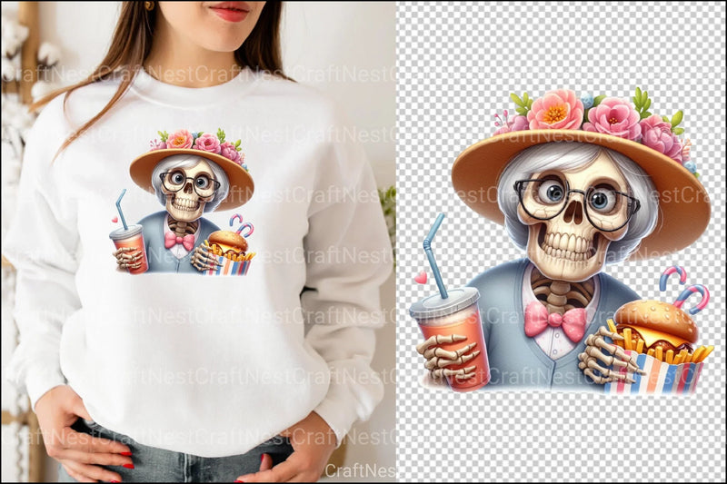 Funny Mother's Day Skeleton Grandma Clipart Bundle - CraftNest - Digital Crafting and Art