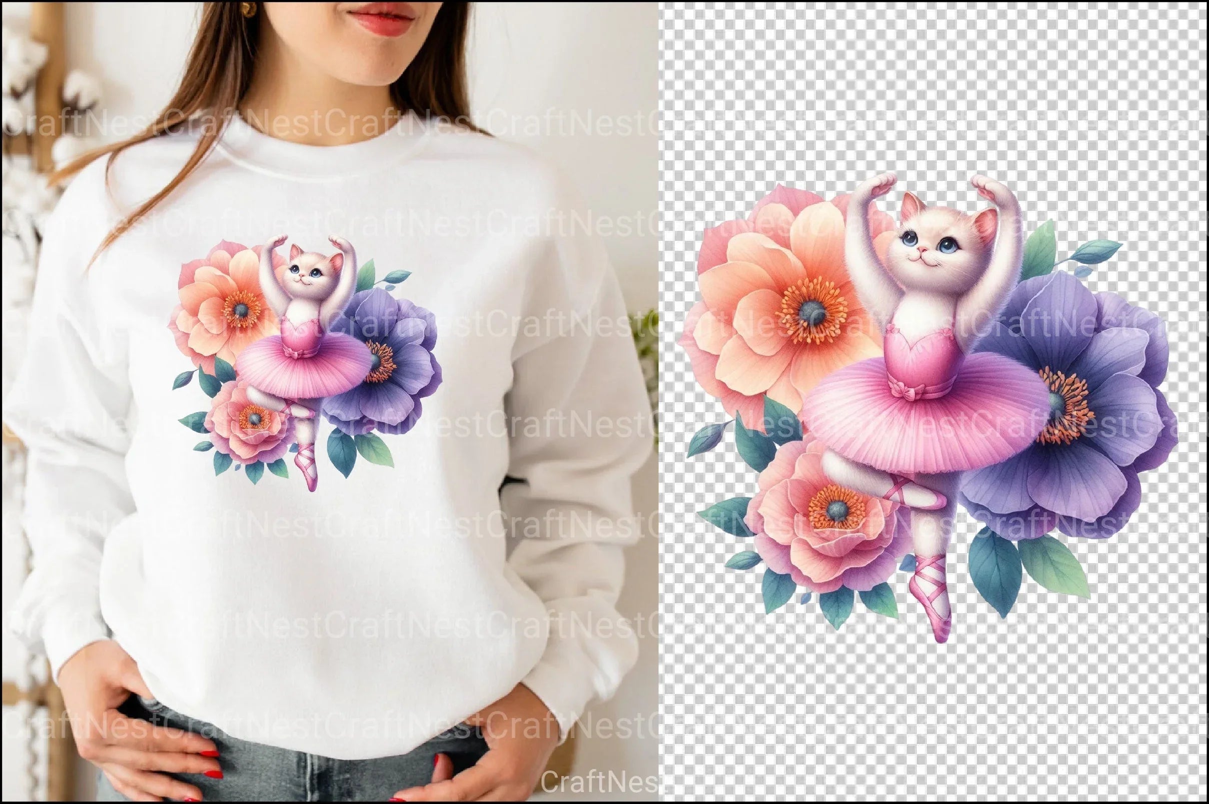 Ballet Kitten Clipart Bundle - CraftNest - Digital Crafting and Art