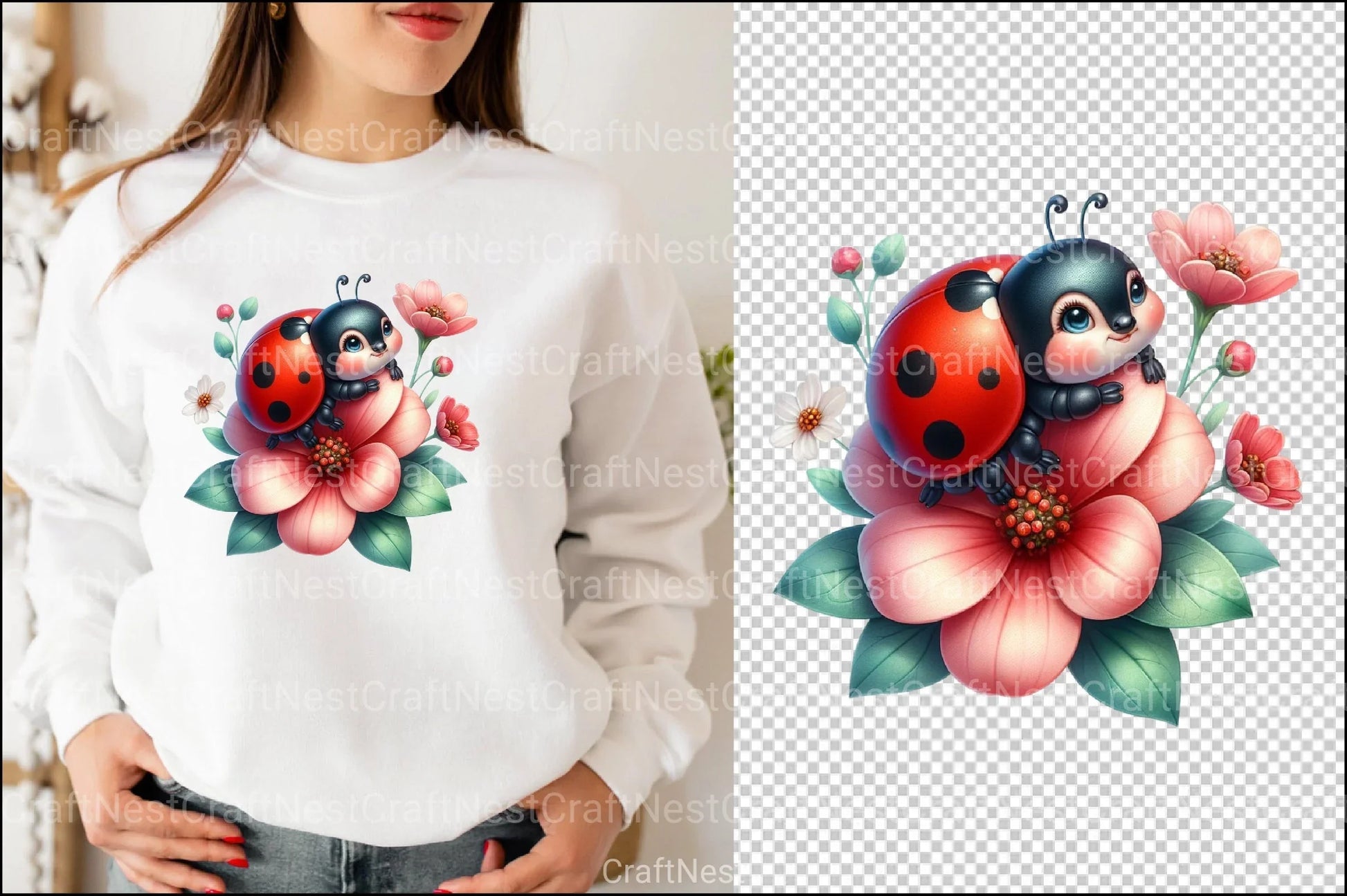 Cute Ladybug Clipart Bundle 4 - CraftNest - Digital Crafting and Art