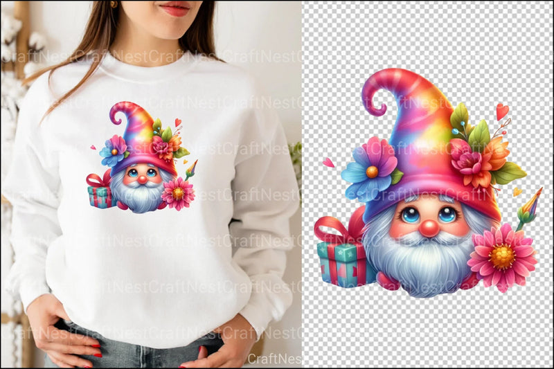 Cute Birthday Gnome Clipart Bundle - CraftNest - Digital Crafting and Art