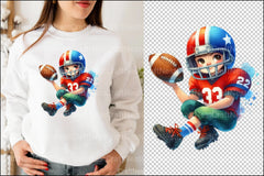 American Football Kid Clipart Bundle - CraftNest - Digital Crafting and Art