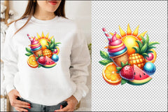 90s Retro Summer Clipart Bundle 1 - CraftNest - Digital Crafting and Art