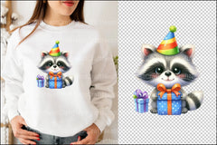 Cute Birthday Raccoons Clipart Bundle - CraftNest - Digital Crafting and Art