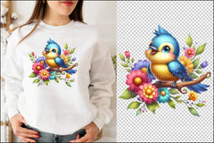 Funny Birds on Branch Clipart Bundle 99 - CraftNest - Digital Crafting and Art