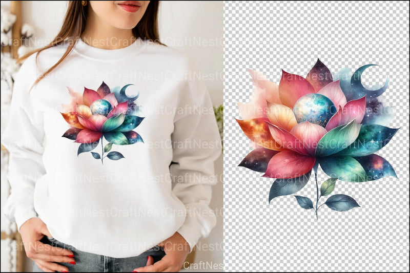 Mother's Day Flowers & Galaxy Clipart Bundle - CraftNest - Digital Crafting and Art