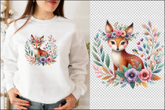 Boho Woodland Animal Clipart Bundle - CraftNest - Digital Crafting and Art