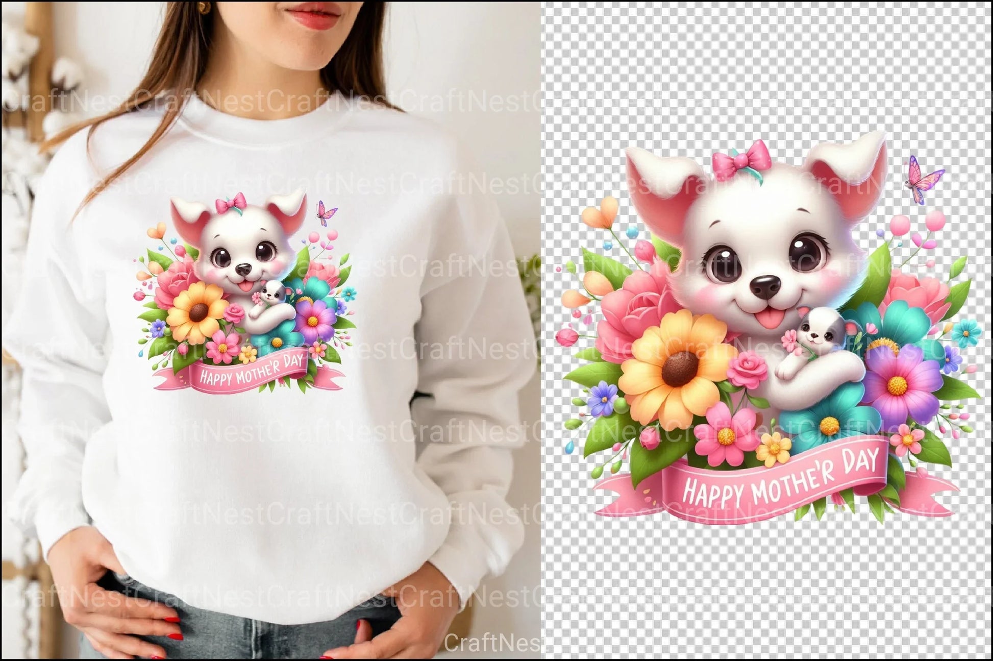 Happy Mother's Day Dog Clipart Bundle - CraftNest - Digital Crafting and Art