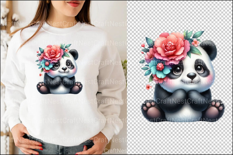 Pandas Clipart Bundle 99 - CraftNest - Digital Crafting and Art