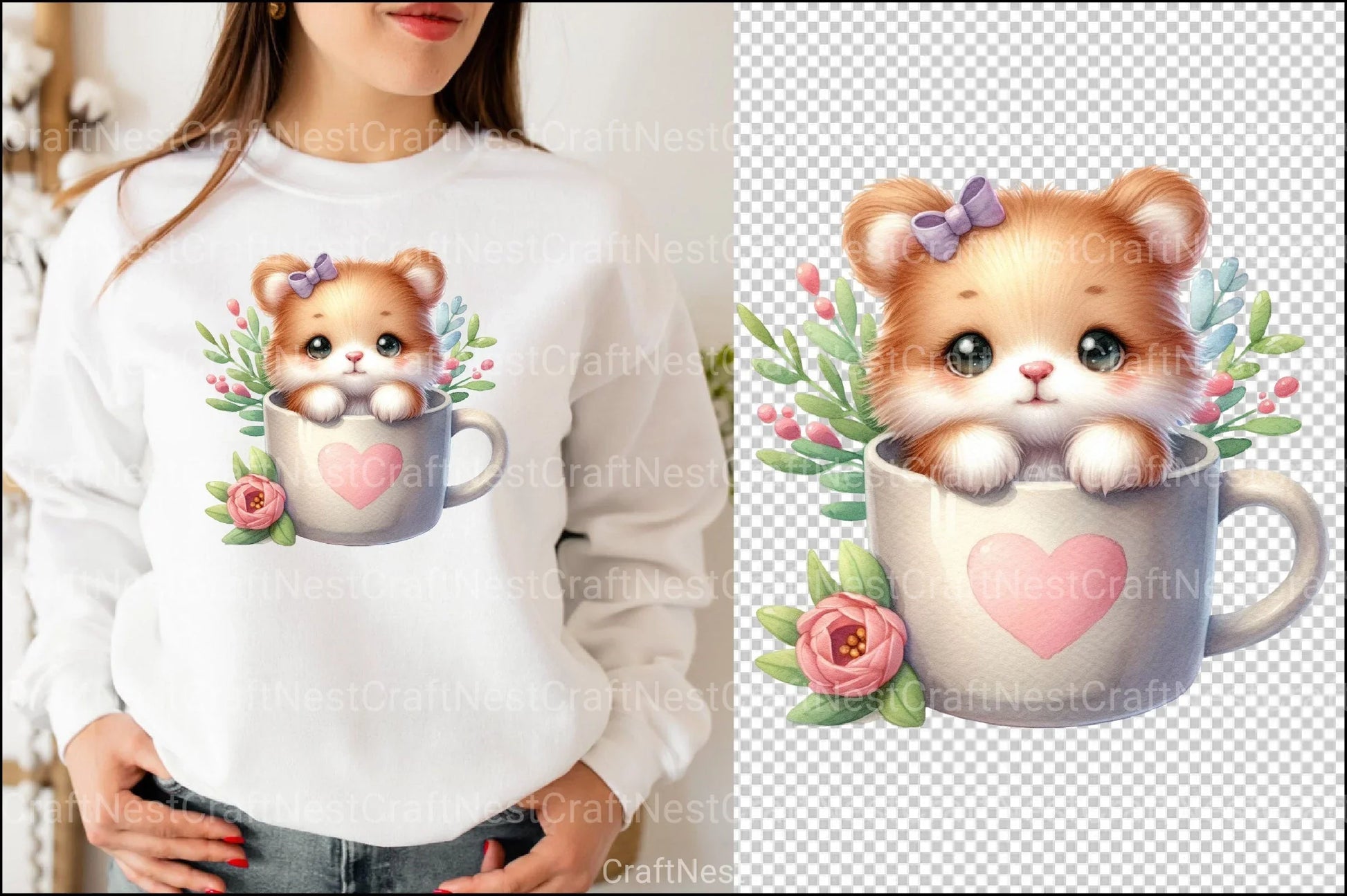 Cute Baby Animal Clipart Bundle - CraftNest - Digital Crafting and Art