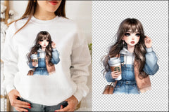 Pop Girl Coffee Clipart Bundle - CraftNest - Digital Crafting and Art