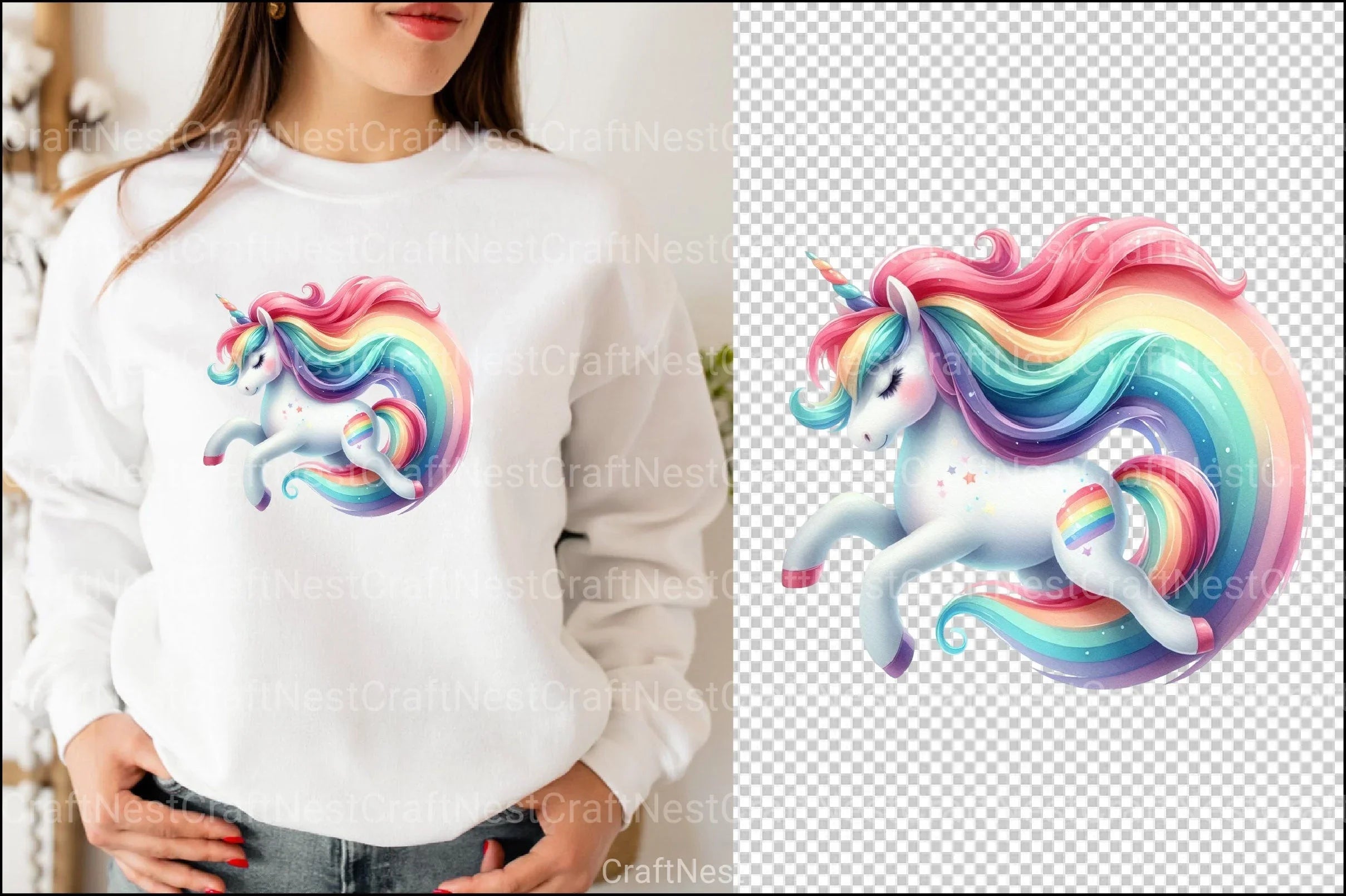 Unicorns Clipart Bundle - CraftNest - Digital Crafting and Art