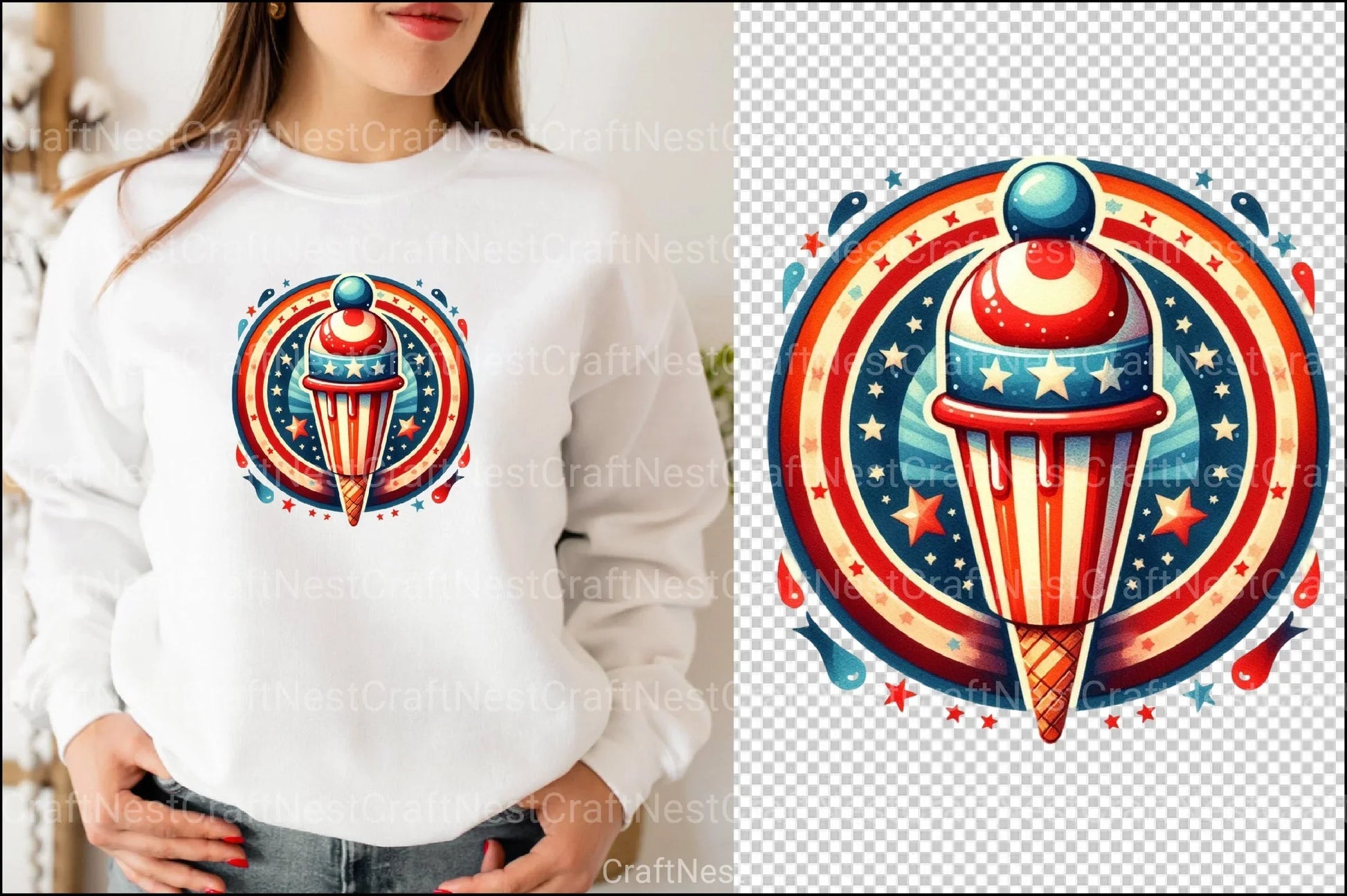 Retro Groovy 4th of July Clipart Bundle - CraftNest - Digital Crafting and Art