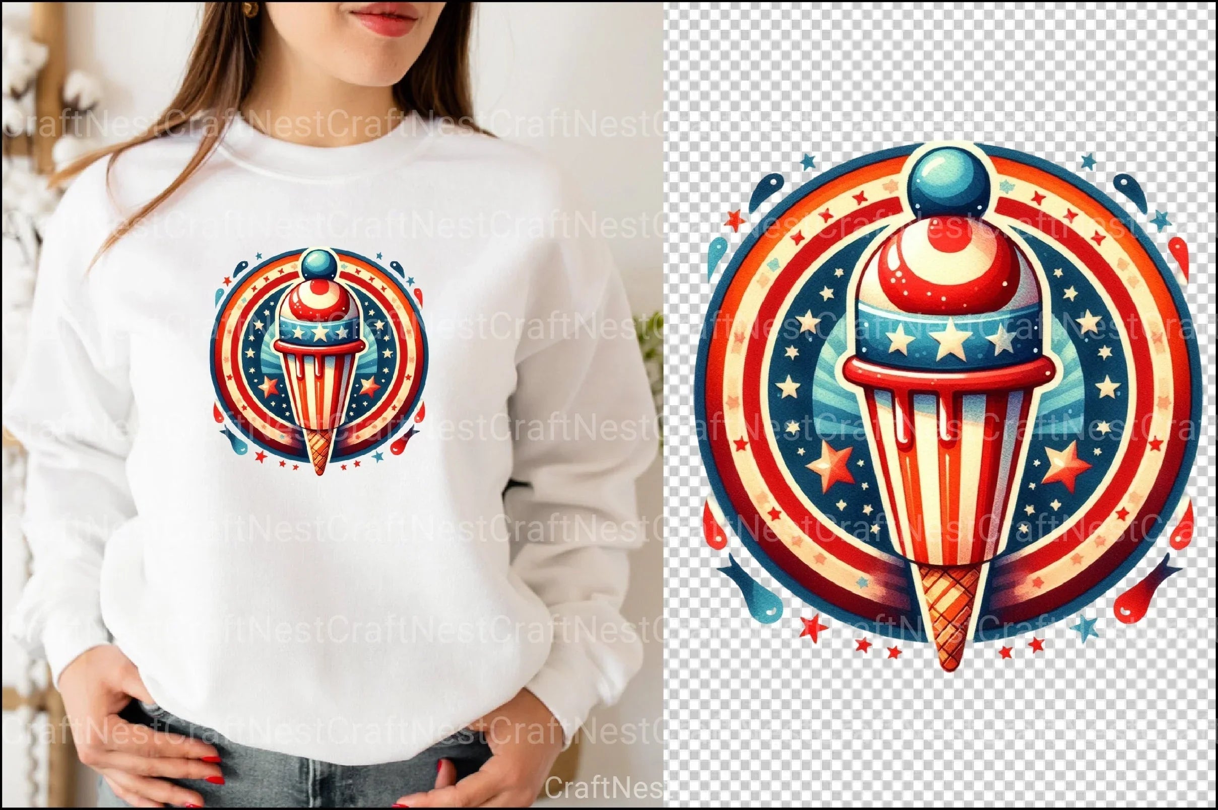 Retro Groovy 4th of July Clipart Bundle - CraftNest - Digital Crafting and Art