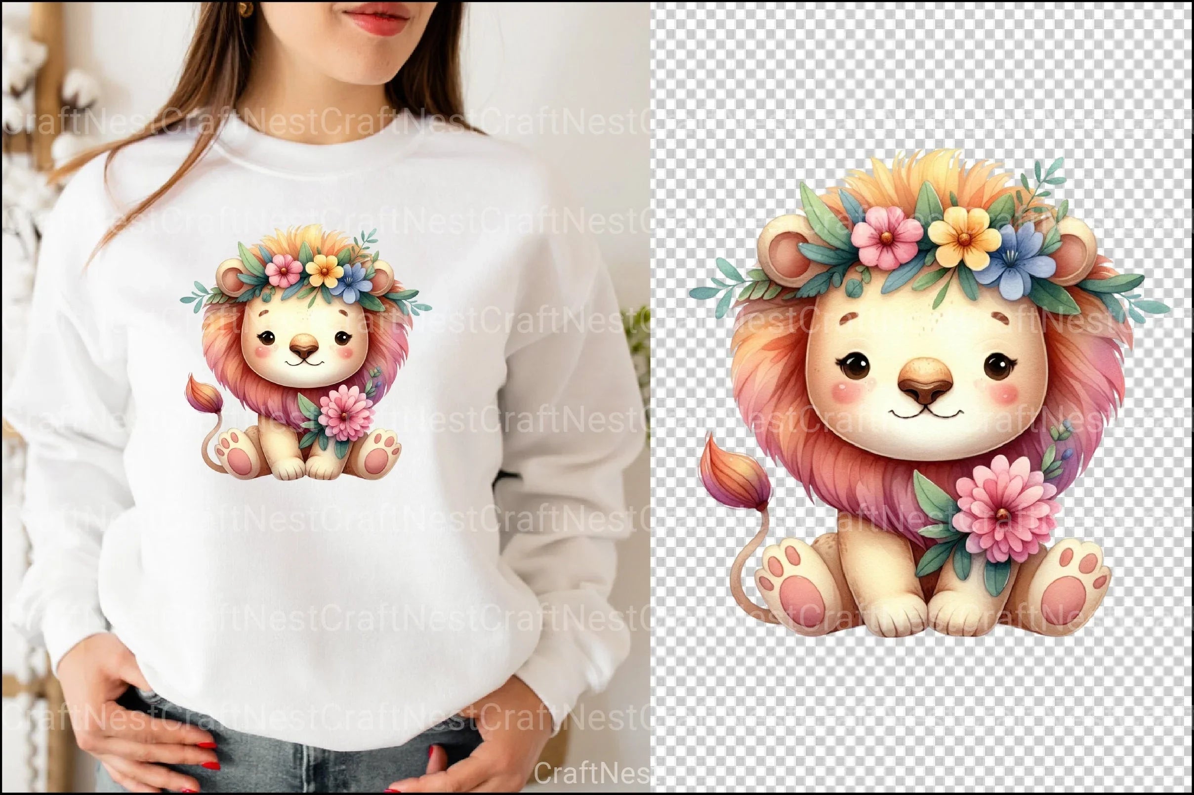 Pretty Lions Clipart Bundle - CraftNest - Digital Crafting and Art