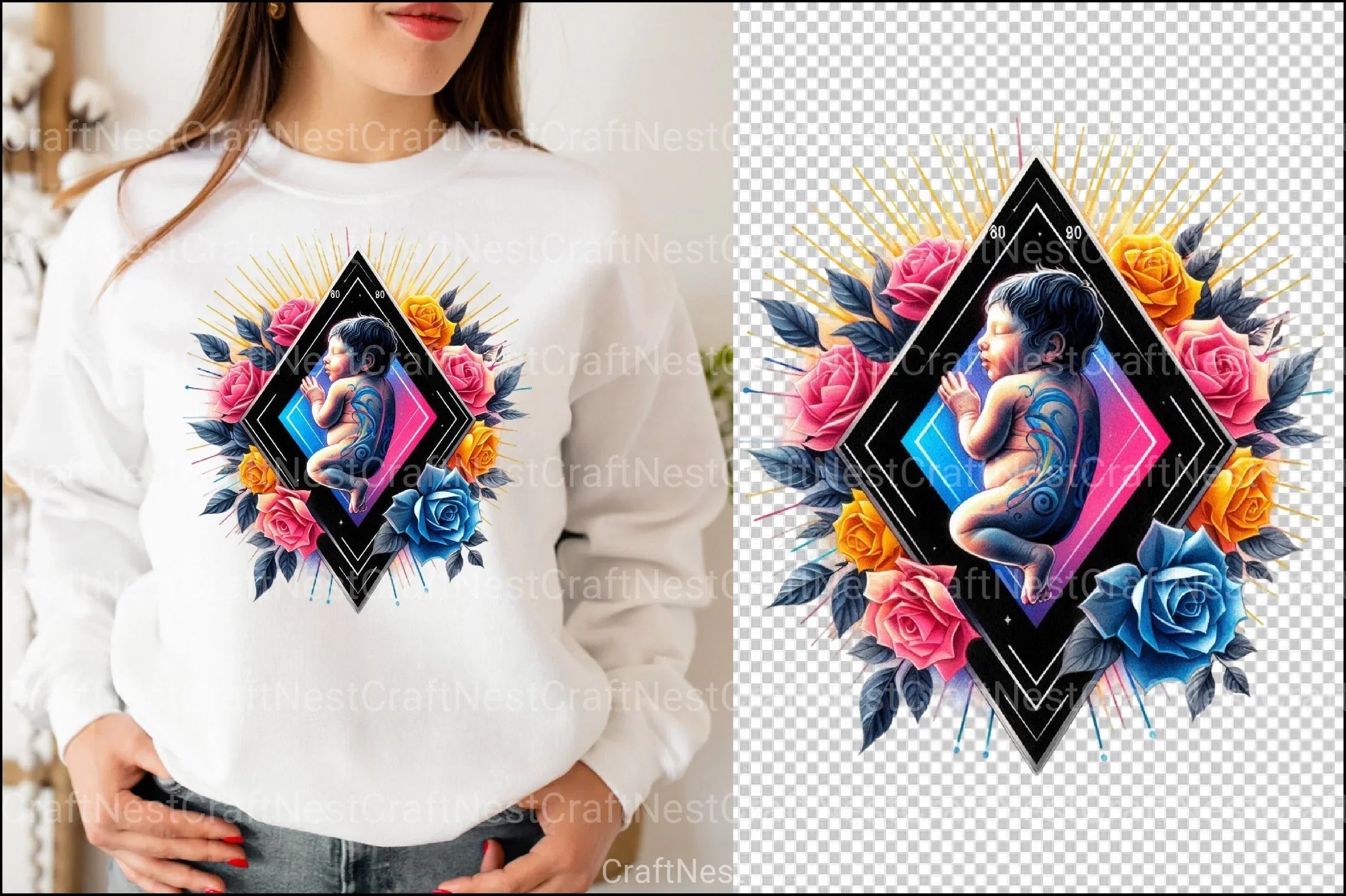 80s Baby Tarot Card Clipart Bundle for Gen X - CraftNest - Digital Crafting and Art