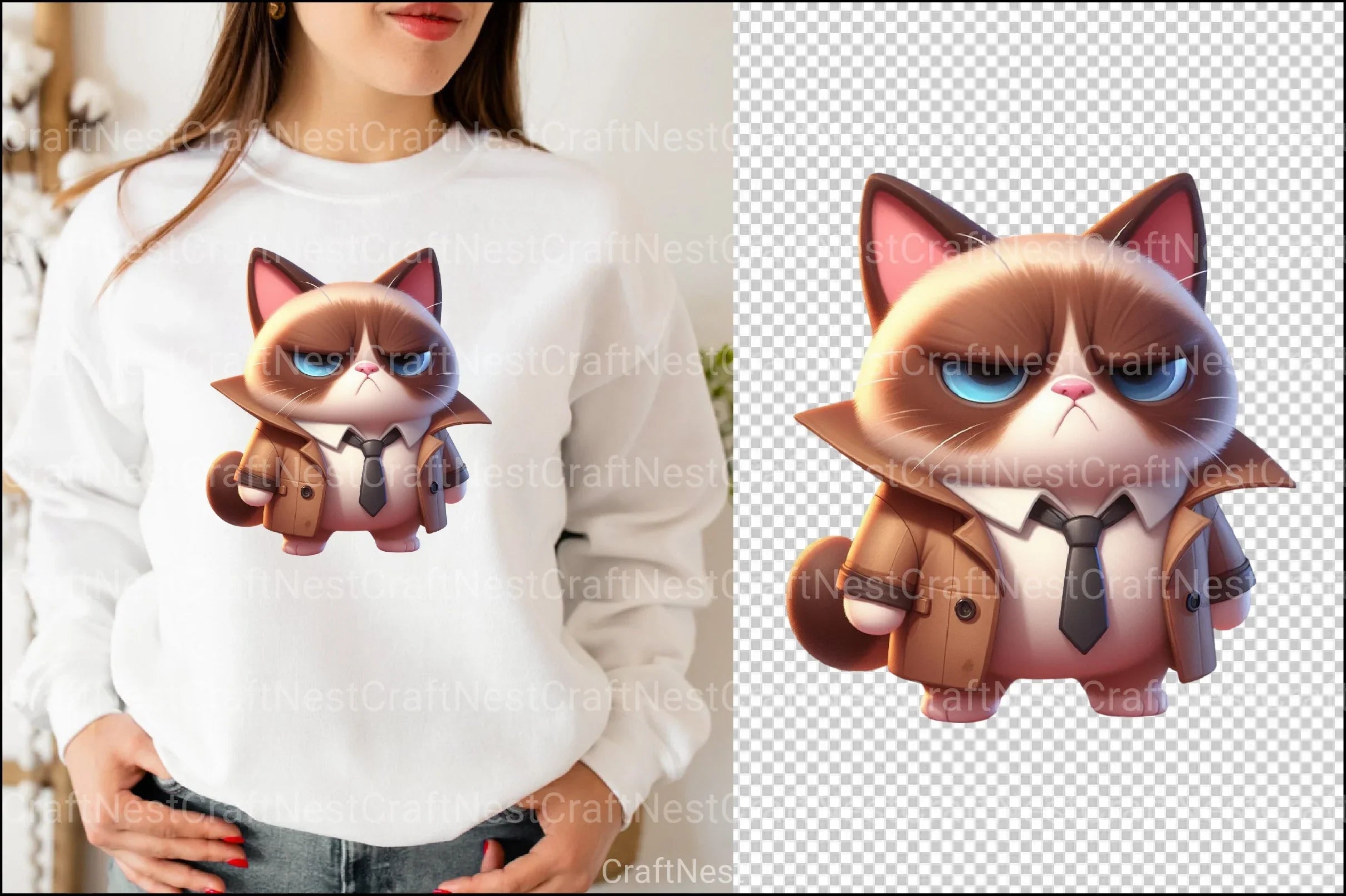Funny Grumpy Cats Clipart Bundle - CraftNest - Digital Crafting and Art