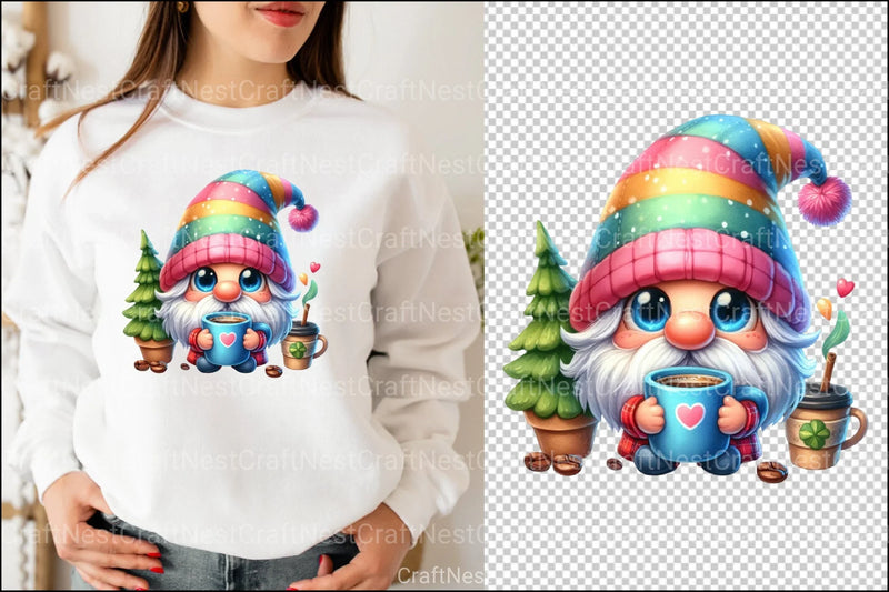 Coffee Lover Gnome Clipart Bundle - CraftNest - Digital Crafting and Art