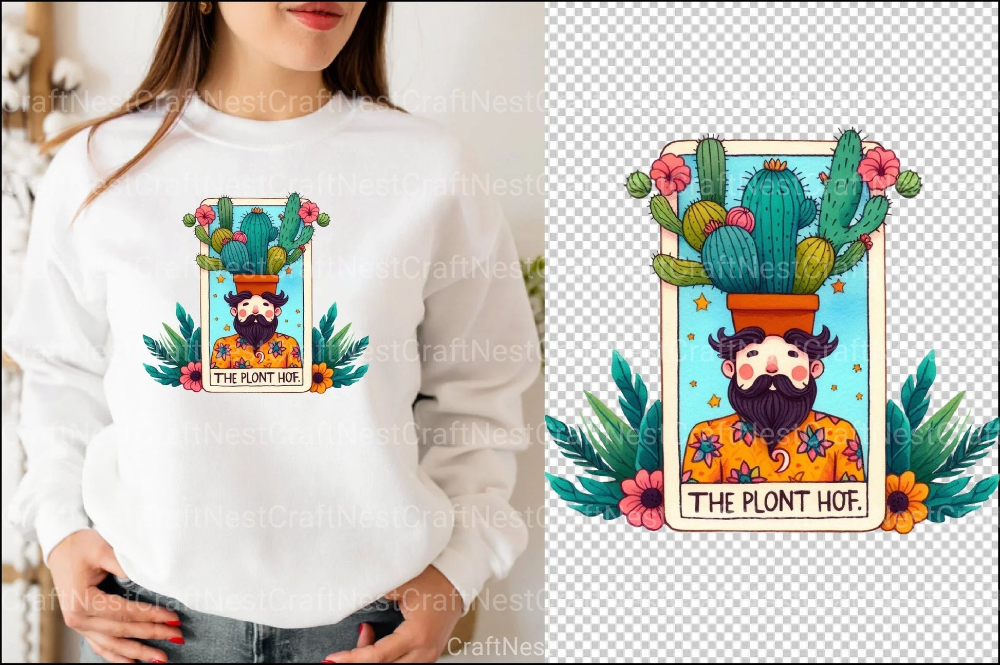 Plant Lover Funny Tarot Card Clipart Bundle - CraftNest - Digital Crafting and Art