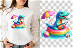Dinosaur Pool Party Clipart Bundle - CraftNest - Digital Crafting and Art
