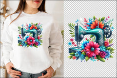Floral Sewing Machine Clipart Bundle - CraftNest - Digital Crafting and Art