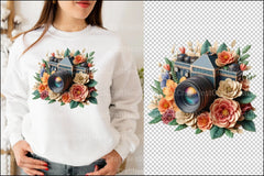 Vintage Floral Camera Clipart Bundle - CraftNest - Digital Crafting and Art