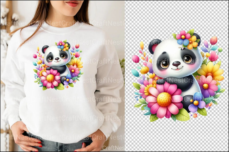 Adorable Panda Clipart Bundle - CraftNest - Digital Crafting and Art
