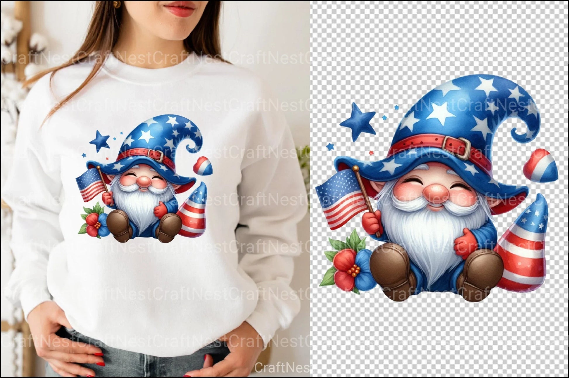 Gnome 4th of July Clipart Bundle - CraftNest - Digital Crafting and Art