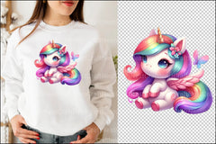 Little Unicorn Girls Clipart Bundle 77 - CraftNest - Digital Crafting and Art