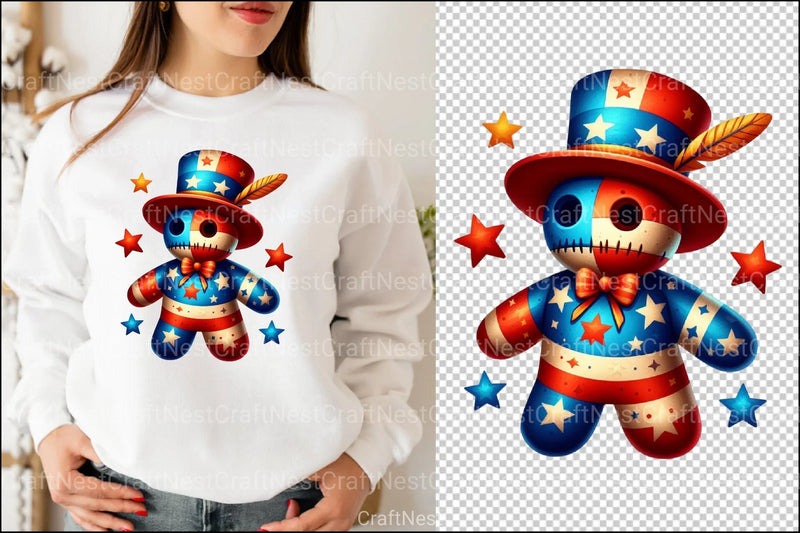 4th of July Voodoo Doll Clipart Bundle 1 - CraftNest - Digital Crafting and Art