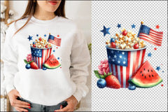 4th of July Popcorn Bucket Clipart Bundle 99 - CraftNest - Digital Crafting and Art
