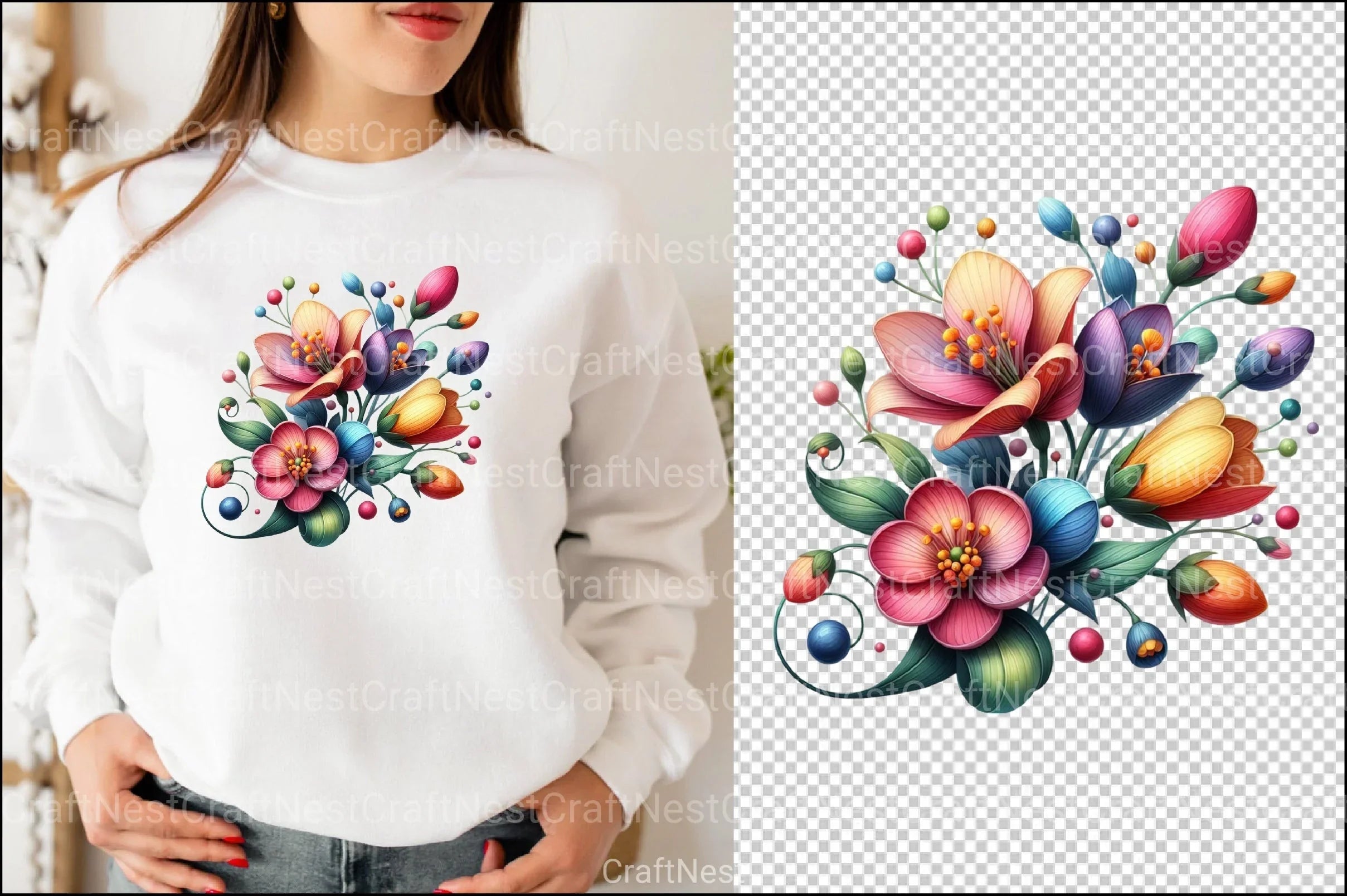 Spring Flowers Clipart Bundle 99 - CraftNest - Digital Crafting and Art